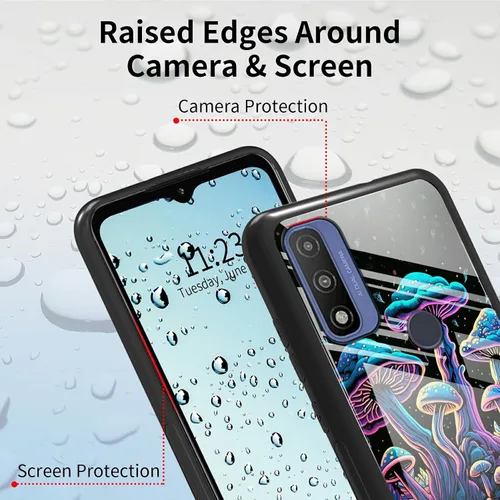 Vista 321 de Funda para Motorola Moto G Stylus 5G 2021 de vidrio templado, funda negra con diseño de mujer negra africana para mujeres y hombres, antiarañazos, a