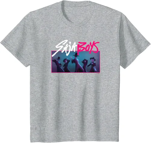 Vista 46 de Camiseta Oficial de KPop Demon Hunters Saja para Niños Negro