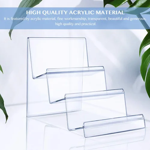 Vista 6 de Topbathy - Cartera de acrílico transparente de 3 niveles, soporte para bolso, expositor de joyas, cosméticos