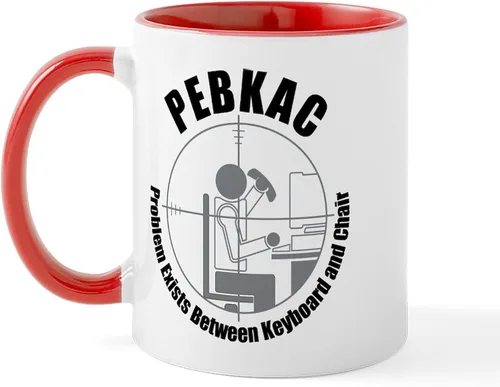 Vista 7 de CafePress PEBKAC - Taza de café de cerámica, taza de té de 11 onzas
