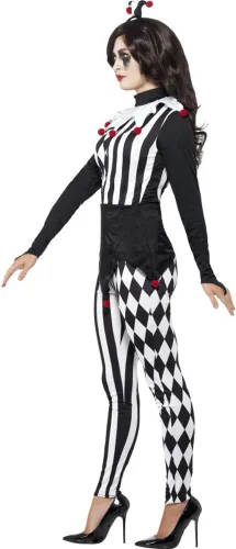 Vista 3 de Smiffys - Disfraz de bufón de Halloween para mujer