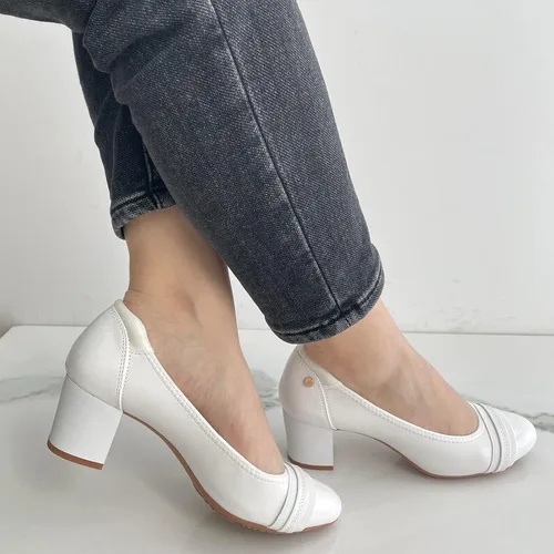 Vista 8 de JENN ARDOR Zapatos de tacón bajo con punta redonda cerrada, zapatos de vestir clásicos de media cuadrada, para boda, fiesta, oficina, 2 pulgadas