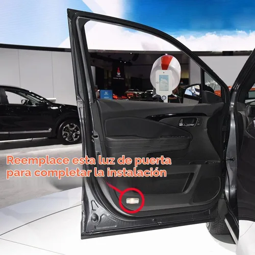 Vista 3 de 2 piezas de proyector LED de proyección de automóvil, luz de sombra de puerta, luz de bienvenida, emblema láser, logotipo, luces de charco