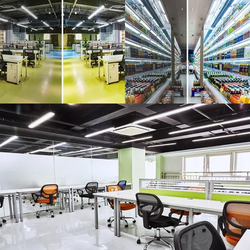 Vista 3 de Sugo Bombillas LED Alpha T8 T10 T12 lente transparente o esmerilada de 4 pies 18 W 6000K-6500K blanco frío brillante de doble extremo de repuesto