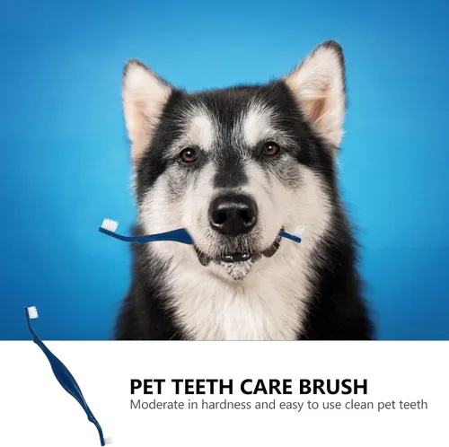 Vista 9 de 3pcs PET Toothbrushes Double Head Design Long Handle for Dog Oral Care