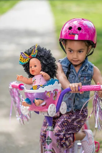 Vista 5 de Orijin Bees Curly Swizzy Bee - Muñeca Biracial negra de 12 pulgadas con pelo rizado