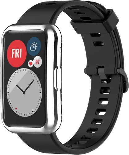 Vista 7 de TenCloud Fundas protectoras de pantalla compatibles con Huawei Watch Fit Accessories Covers Scratched Cobertura completa Funda protectora de TPU 7