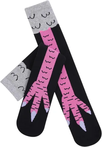 Vista 5 de Urkutoba Calcetines lindos de patas de pollo para niños, calcetines de pollo hasta la rodilla, regalos divertidos para bebés, niñas y niños
