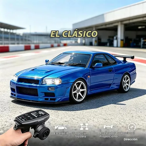 Vista 2 de HLSFWDRIVE LDRC 1/18 RC Drift Car con Gyro RWD Drift RC Car para adultos