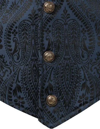 Vista 6 de VATPAVE - Steampunk - Chaleco para hombre, estilo victoriano y gótico.