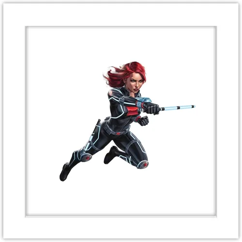 Vista 11 de Trends International Gallery Pops Marvel Comics Avengers - Póster de pared de viuda negra, 12 x 12 pulgadas, versión enmarcada en negro