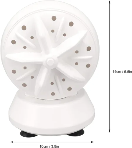 Vista 2 de Mini lavadora portátil 3 en 1 pequeña lavadora de viaje dormitorio limpiador doble turbina ultrasónica limpieza profunda USB enchufe en 5 V