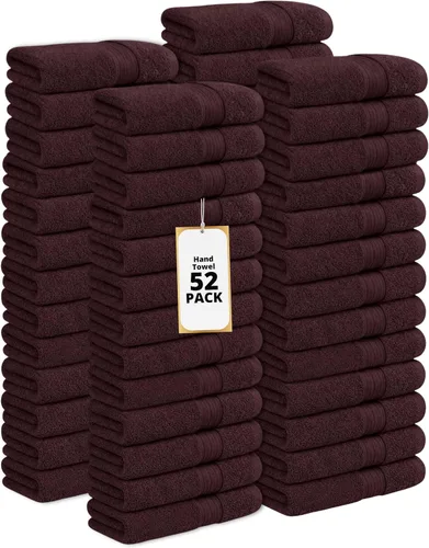 Vista 7 de Ample Decor Toalla de mano de 18 x 28 pulgadas, paquete de 6, 600 GSM, 100% algodón, certificado Oeko Tex, suave, absorbente, gruesa, duradera Beige