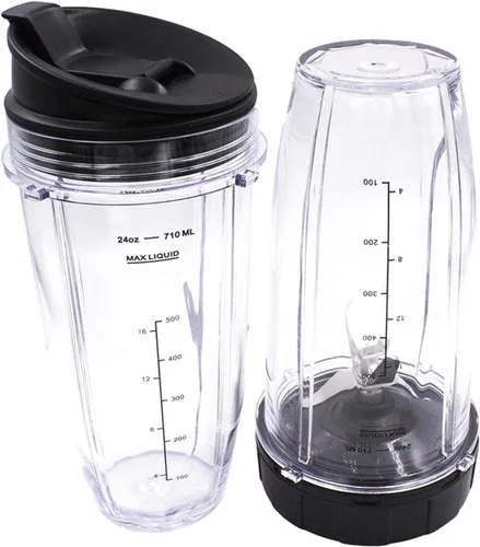 Vista 3 de Vasos de repuesto compatibles con Ninja, compatible con Nutri BN401, BN701, SS101, BN400, BN800, BN801