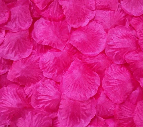 Vista 18 de 1000 pétalos de rosa artificiales de seda, flores artificiales, para boda, fiesta, jarrón, decoración de mesa (azul y blanco)