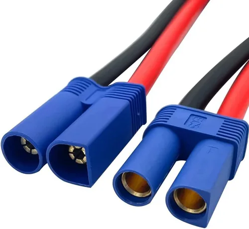 Vista 3 de 2pcs macho EC5 a hembra EC5 adaptador de conector con 10awg 30CM
