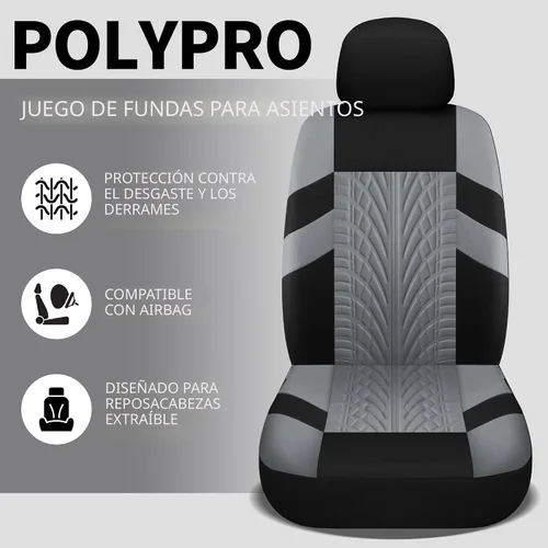 Vista 2 de Pariitadin - Juego de fundas de asiento de coche delanteras, fundas de asiento lavables y transpirables para coches, fundas de interior de coche