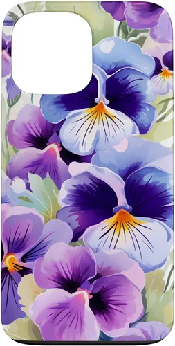 Vista 24 de Pansy Flower Pattern Floral Case for iPhone 17