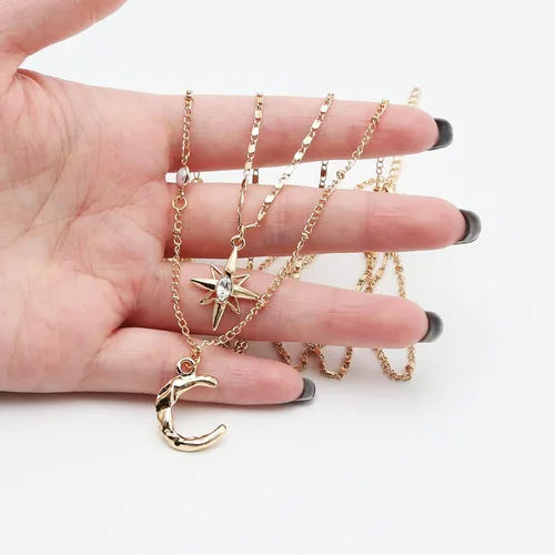 Vista 4 de Butterfly Layered Necklaces for Women, Pearl Pendant 14k Gold Plated Dainty Choker Layering Long Necklace for Women Gold
