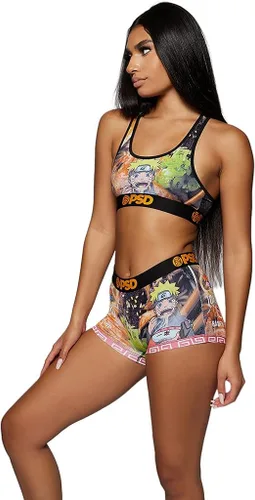 Vista 2 de PSD Ropa interior para mujer Naruto Boy Short Banda elástica ancha tela elástica ajuste atlético