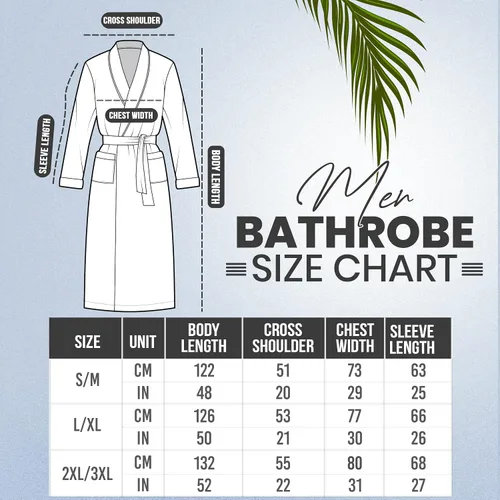 Vista 2 de NY Threads Bata de baño de forro polar con capucha para hombre