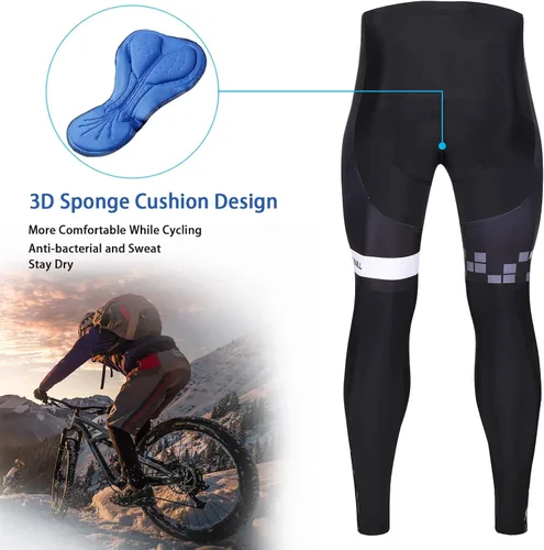 Vista 6 de Conjunto de camiseta de ciclismo para hombre, camiseta reflectante de secado rápido y pantalones cortos de ciclismo acolchados 3D, M