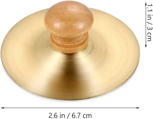 Vista 2 de 4 platillos de dedo con asas de madera, platillos de dedo, instrumento de percusión, mini platillo de mano de danza del vientre, zills de dedo