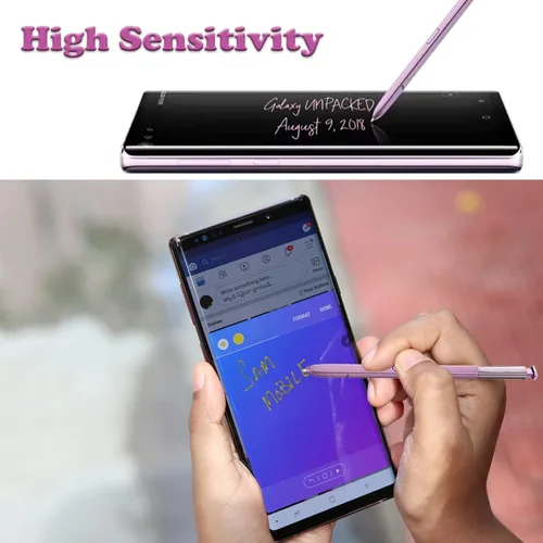 Vista 5 de 2 lápices capacitivos Galaxy Note 9 de repuesto sin Bluetooth Stylus Touch S Pen para Samsung Galaxy Note 9 N960 todas las versiones (morado lavanda)