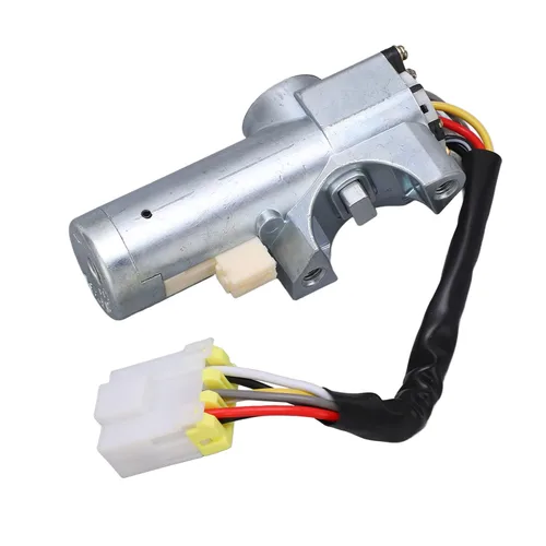 Vista 6 de Aramox Interruptor de arranque de vehículo de coche Cerradura de encendido con cerradura automática de puerta 2 llaves para Navara D22 19972006