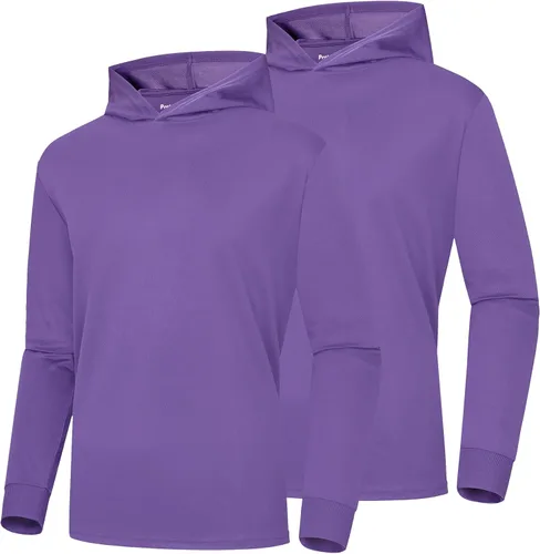 Vista 17 de ProtectX Sudadera ligera de manga larga con protección solar de alta visibilidad, UPF 50+ de secado rápido, camisa SPF UV, ropa activa