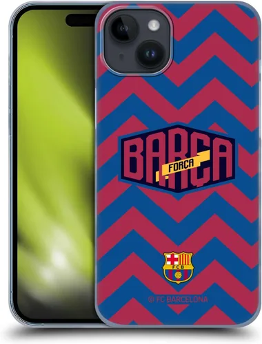 Vista 8 de Head Case Designs Funda rígida con licencia oficial del FC Barcelona con logotipo y patrón de Forca Barca compatible con Apple iPhone 15 Plus