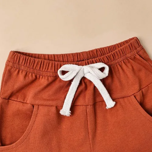 Vista 8 de Ropa para bebé niño pequeño, trajes de verano de manga corta, camiseta de retazos y pantalón con bolsillo, conjunto de 2 piezas, 12 meses a 4 años