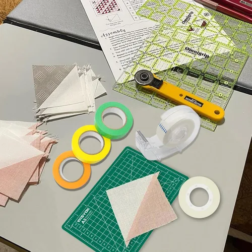 Vista 6 de WISYOK Tapete de manualidades A5 de 6 x 8 pulgadas, pequeño tapete de corte giratorio para coser, tela, ideal para manualidades de bricolaje