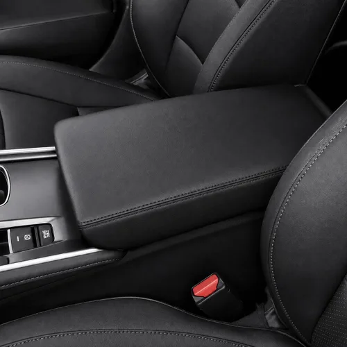 Vista 36 de Great-luck Funda de cuero para consola central, almohadilla para reposabrazos, accesorios de cubierta de caja (costuras rojas) para BMW X1 2023 2024