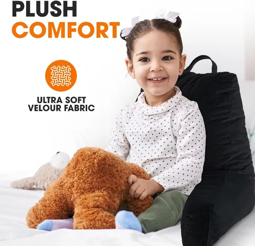 Vista 2 de Cheer Collection Almohada de lectura con brazos – Almohada de cama portátil para sentarse y apoyar, almohada de respaldo rellena de espuma