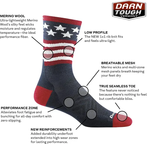 Vista 3 de Darn Tough (Style 1037) - Calcetines de correr ultraligeros para hombre