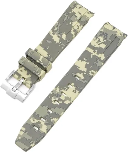 Vista 40 de Correa de camuflaje para Omega Moon Curvo Extremo Pulsera de goma de silicona Hombres Mujeres Sport Watch Band Accesorio 0.787 in