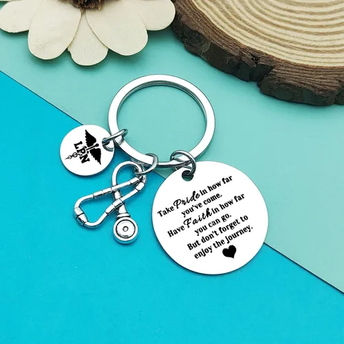 Vista 5 de Llavero práctico con licencia LPN para enfermera, regalo de graduación, regalo inspirador para enfermera, estudiante, enfermera, futura, escuela