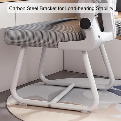 Vista 7 de Silla de oficina ergonómica, silla de escritorio con respaldo de malla alta con reposabrazos abatible de 90°, cómoda silla de trabajo, silla