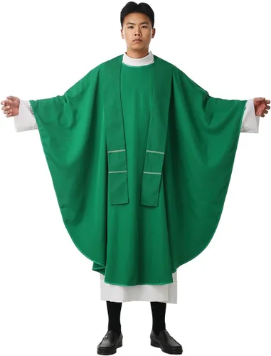 Vista 14 de BLESSUME Esperanza/Espíritu Iglesia Sacerdotes Sólidos Casulla Misas Vestiduras