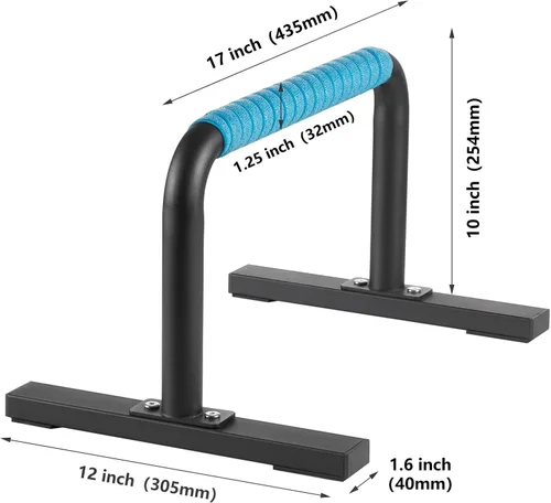 Vista 3 de Paraletas de entrenamiento de fuerza, barras de flexión, asas de flexiones, equipo de calistenia para entrenamiento en casa, barras de gimnasia