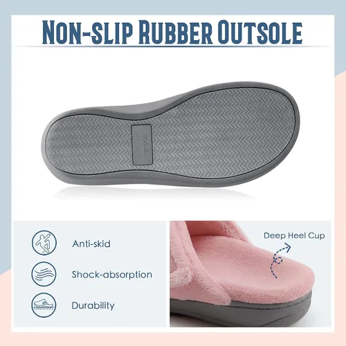Vista 5 de BCSTUDIO Pantuflas ortopédicas Relax con soporte de arco para mujer