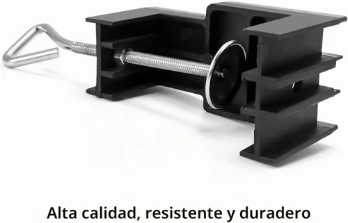 Vista 4 de QWORK Herramienta rotativa, amoladora redonda, soporte telescópico para colgar con abrazadera de mesa, herramienta de soporte de suspensión de eje