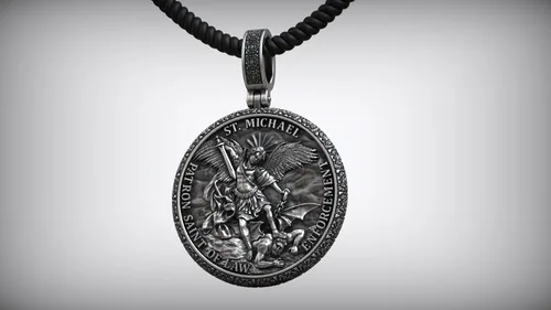 Vista 5 de Ssjewel Evil Protection Necklace Pendant Archangel Michael Patron Saint Of Law Enforcement Men Necklace Pendant Charm Oxidized 925 Sterling Silver