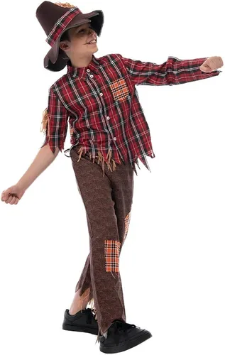 Vista 2 de Snailify Disfraz de espantapájaros para niños, disfraz de cosplay lindo de Halloween