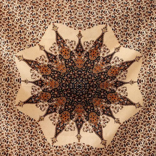 Vista 5 de Popular Handicrafts Tapiz de mandala hippie individual, bohemio, gitano, hippie, intrincado, floral, tapiz indio, color marrón y negro, 54 x 82