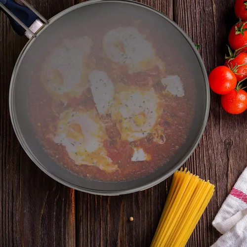 Vista 5 de Splatter Screen Guards Flat Mesh 3pcs Stainless Steel for Frying Pans