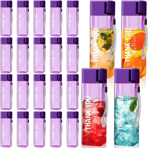 Vista 9 de Maxdot - 24 botellas de agua reutilizables de agradecimiento a granel, 17