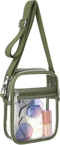 Vista 20 de PACKISM Bolsa transparente para eventos de estadio – Monederos pequeños transparentes para mujer, bolsa bandolera para conciertos y eventos