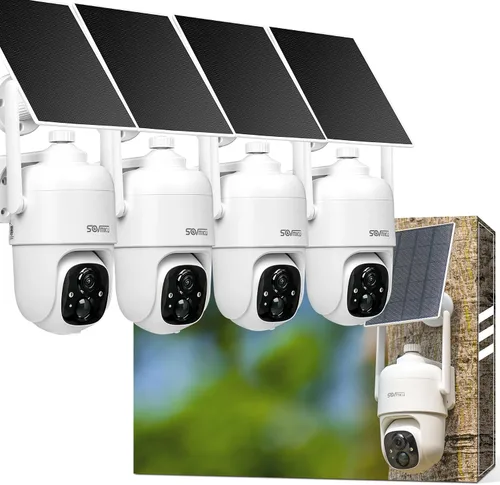 Vista 14 de SOVMIKU 2CQ1 AI 2K Cámara de seguridad solar inalámbrica para exteriores, alimentada por batería, audio bidireccional, detección de movimiento